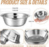 Nuanchu 15 Pcs Pets Bowl Bulk Stainless Steel Dog and Cat Bowls Metal Small Puppy Raised Food and Water Dish for Cage(15 oz)