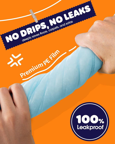 6-Layer 34" 28", 100 Packs Powools Puppy Pads - Super Absorbent & Spill-Proof Pee Pads for Dogs with Material