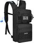 MOSISO Tactical Hydration Pack Backpack with 3L Bladder & Elastic Cord Strap for Outdoor Sports, Black