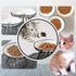 Elevated Cat Bowl, Raised Ceramic Cat Dish with Metal Stand, Pet Feeding Station for Indoor Cats, Kittens, Puppies,