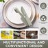 qiloos 2 1 Set, Set, in Camping Eating Utensils Respectivem Portable Detachable Knife Spork Cutlery Pocket Cooking Fork