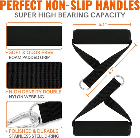Resistance Bands for Working Out - Set of Fitness Bands, Stretch Bands for Exercise, Includes Door Anchors