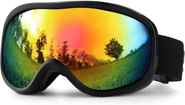 SPOSUNE Ski Goggles Over Glasses with Dual Lens, Anti-fog Anti-UV Snow Goggle for Men Women Youth