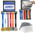Kamnowal Race Medal and Bib Display Wall Mounted Rack, Heavy Duty Metal Hanger