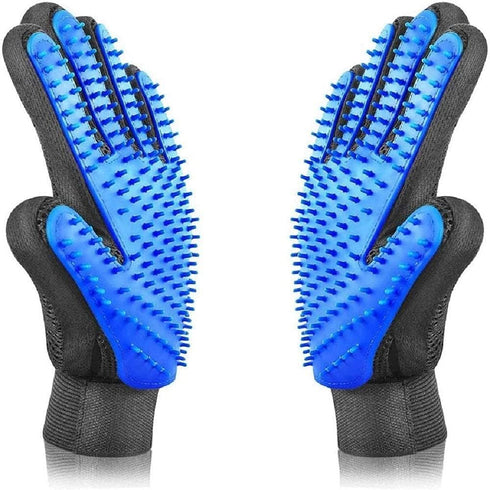 Pet Grooming Glove, Blue - Essential Tool for Pet Care