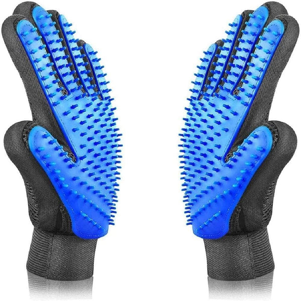Pet Grooming Glove, Blue - Essential Tool for Pet Care