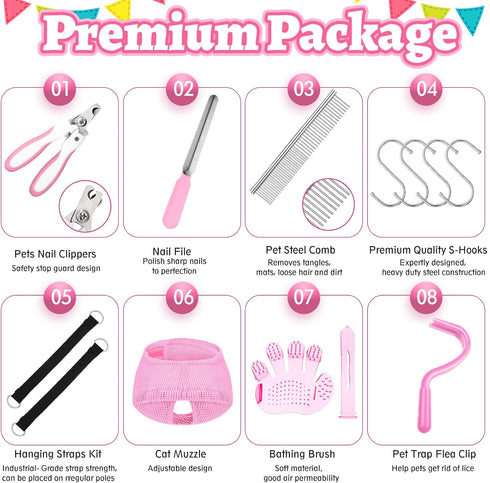14 1 Hammock Trimming Trimming Ferraycle in Pet Grooming for Dogs Cats, Dog Grooming Sling, Cat Nail Kit, Restraint Bag