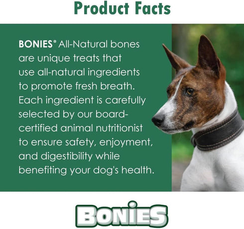 Bonies Natural Hip & Joint Formula Small-Sized Bone, 15 Bones, Glucosamine & Omega Fatty Acids, Low Calories, Chicken
