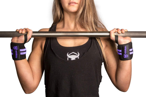 Women Wrist Wraps with Thumb Loops, 12" Professional Grade, Wrist Support Brace for Cross Training, Weight Lifting