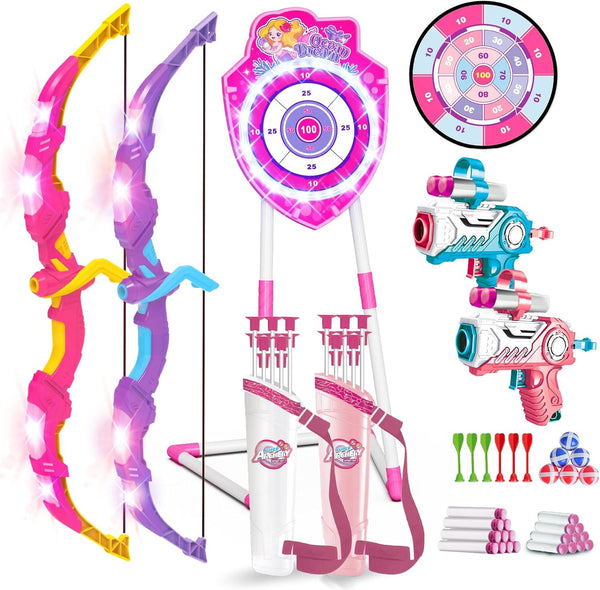 VATOS 2 Pack Bow and Arrow Toy with LED Light - 4