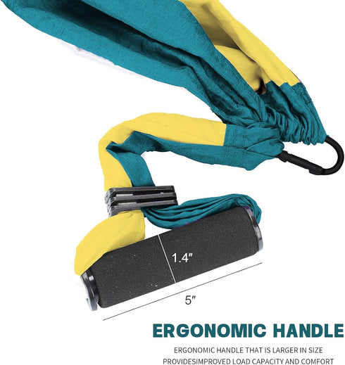 Premium Aerial Yoga Swing Hammock - Inversion Therapy with 2 Free Extension Straps for Home & Gym Fitness.