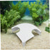 Healifty Aquarium Fish and Shrimp Shelter Cave with Two Holes Small White Resin Hideout Ornament for Freshwater Tank