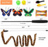 AWOOF Butterfly Cat Wand Toys Set - Realistic Crinkle Catnip Butterflies with Retractable Interactive Wand, 11 PCS