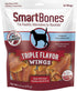 SmartBones Rib and Wing Chews, No Artificial Colors or Preservatives, Fun Shaped Triple Flavor Chew for Dogs