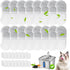 HOETEK 16+16 Pack Replacement Filters for SEIRMEP 101oz/3L Stainless Steel Cat Water Fountain,