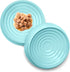 CatGuru Cat Bowls - Whisker Friendly Cat Food Bowl Set of 2, Non Slip Pet Feeding Plate, Shallow Kitten Dish (Aruba)