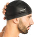 Taddlee Men Swim Cap, PU Fabric Silicone Bathing Swimming Hat, Waterproof Sports Adult Swim Wear Accessories, Large Size