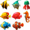 YUDA 7 PCS Fake Fishes for LED Sensory Bubble Tube Floor Lamp Decoration, Plastic, Random Styles