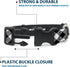 Buckle-Down Diagonal Buffalo Plaid Black/White Plastic Clip Collar, Large/15-26" PC-W30433-L