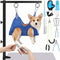 Sunnymove 13 Pcs Adjustable Dog Grooming Arm with Clamps, Adjustable Height 27"-37", Pet