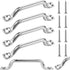 Stainless Steel Footman Loop with Flat Head Tapping Screws, Bimini Top Strap for Kayak and Boat