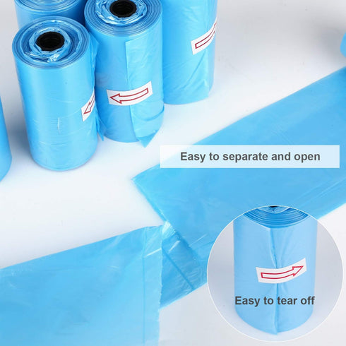 Depets Dog Poop Bag, Extra Thick Leak-Proof Waste Bags with Dispenser, 11.8 × 8.7 in, Blue, 160 Count