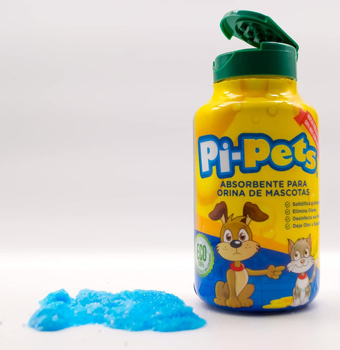 PI-Pets Pet Urine Solidifier & Deodorizer Powder, Natural Eucalyptus Scent, Eco-Friendly Urine Odor Remover, 7.76 Oz