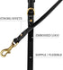 Heavy Duty Genuine Leather Dog Leash, Hand Made for Small, Medium & Large Breeds, Soft Padded Handle, Black, Brown, 5'
