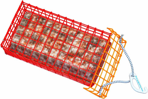 12 7 4 Frozen Heavy-Duty Fishing Chum Box x x PVC Coated Wire Chum Cage Fits Standard Chum Blocks