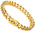 Gold Dog Chain Collars 18K Metal Cuban Link with Secure Buckle for Small Medium Large Dogs