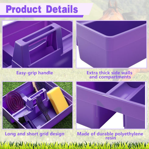 6-Piece Set Abbylike Horse Grooming Kit with Tote Bag, Horse Care with Brush, Comb & Hoof Pick, Portable Grooming