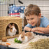 Chinchilla (1 Pack) HERCOCCI Extra Large Grass House for Rabbit, Foldable & Comfortable - Small Animal Hut Play