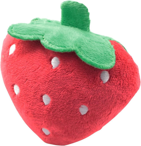 LQ Industrial Exquisitely Crafted Plush Strawberry Toy Pet Supplies Suitable for Pet Chew Scratch Play