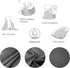 Ameritex Reversible Pet Bed Blanket, 100% Waterproof Velvet, Super Soft for Sofa and Bed, 68x82 Inches, Light Grey+Grey