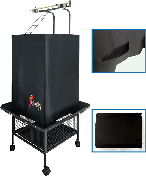 Easily Good Night Bird Cage Cover for Large Bird Cage with Play Top