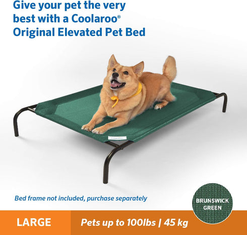 Original Pet Bed Replacement Cover, Large, Brunswick Green (43.5" x 31.5")