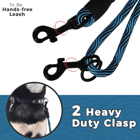 Long Dog Leash Tie-Out Check Cord, 16FT/30FT/50FT/100FT Heavy Duty Recall Training Rope Leash for Dogs