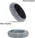 Coohom Oval Calming Donut Cuddler Dog Bed, Washable Faux Fur Cat Bed, Round Pillow Pet Bed (30"/36"/43"), Grey