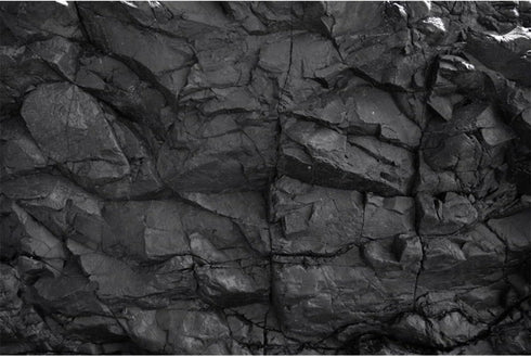 AWERT 30x18 inches Black Rock Stone Aquarium Background Vinyl for Fish Tank and Rocky Terrarium