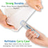 Multi-Purpose 9x9” Expandable Wipes with Travel Tubes - Pack of 5 Tubes (60 Tabs Total) - All Natural Reusable Wipes
