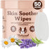 Natural Dog Company Skin Soother Wipes, 50 Count, Hypoallergenic Formula, Dog Moisturizer, Grooming Wipes, Itch Relief