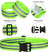 Hotop 6 Pieces Reflective Band Strap, High Visibility Safety Glow PT Belt for Arm, Wrist, Ankle, Leg Running Cycling