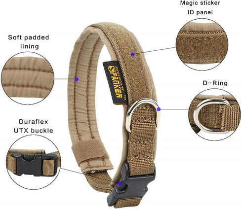 EXCELLENT ELITE SPANKER Nylon Puppy Dog Collar, Adjustable Soft Padded Heavy Duty Collar for Small Medium Dogs