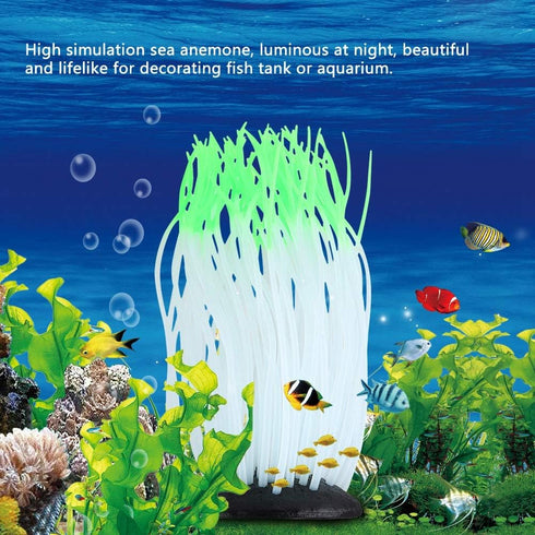Aquarium Plastic Grass by Garosa, Artificial Green Lifelike Underwater Plants Luminous Aquarium Decor Fish Decoration
