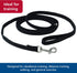 Coastal Pet Train Right Cotton Web Dog Training Leash, Black, 5/8" x 10' - 100% Cotton for Training