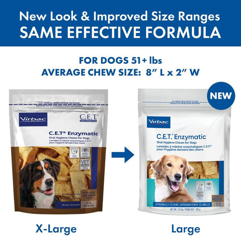 Virbac CET Enzymatic Oral Hygiene Chews for Dogs