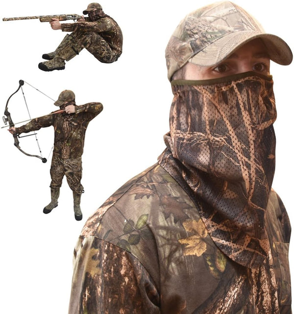 Lightweight Hunting Face Mask, Camo Face Mask for Turkey Hunting, Camouflage Gear for Men