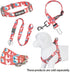 Blueberry Pet 9 Patterns Step-in Spring Scent Inspired Rose and Polka Dot Print Dog Harness, Chest Girth 16.5" - 21.5"