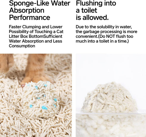 pidan Tofu Cat Litter, Clumping, Flushable, Ultra Absorbent, Fast Drying, 100% Natural Ingredients, Dust-Free