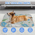 imiBBWQu Set Summer 27" 22" Dog Cooling Mat Flowers Geese Blue White Dog Cooling Mat Washable Crate Pad for Dogs Pet